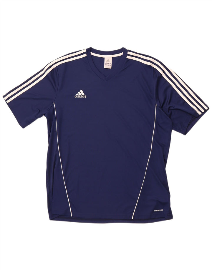 ADIDAS Hombre Climalite Camiseta Top XL Azul Marino Poliéster