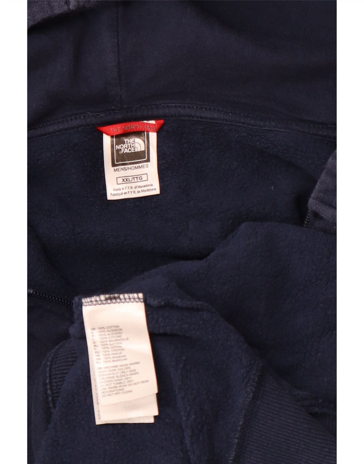 THE NORTH FACE Sudadera con capucha y cremallera para hombre 2XL Algodón azul marino