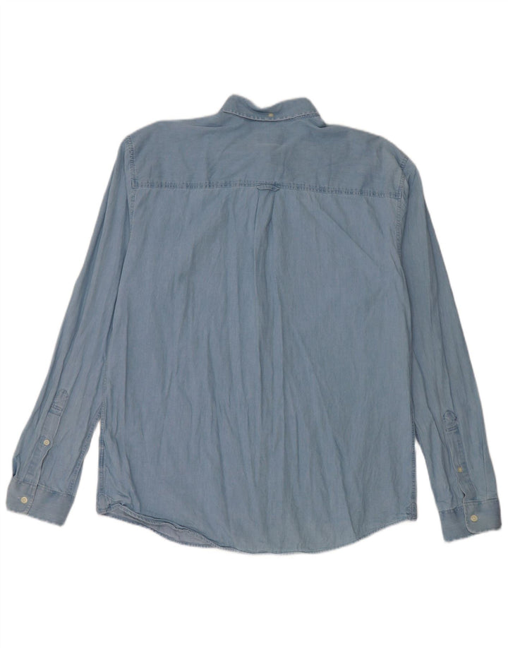 Jack Wills Camisa vaquera de corte relajado para hombre Algodón azul medio
