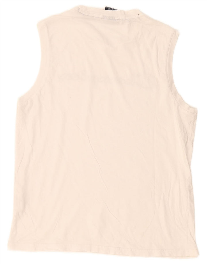 Champion Camiseta Sin Mangas Con Gráfico Para Hombre Algodón Blanco Mediano