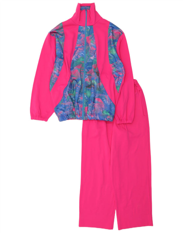 Vintage mujer chándal completo Reino Unido 16 bloque de color rosa grande