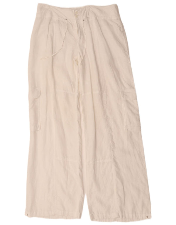 Calvin Klein Pantalones Cargo De Pierna Ancha Para Mujer W36 L34 Blanco