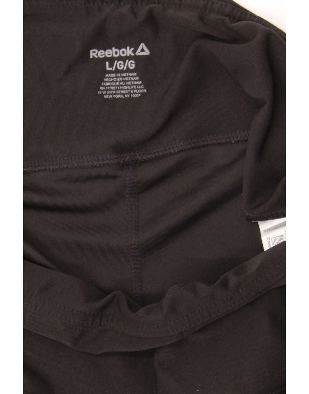 Reebok - Leggings capri gráficos para mujer, talla 40, color negro