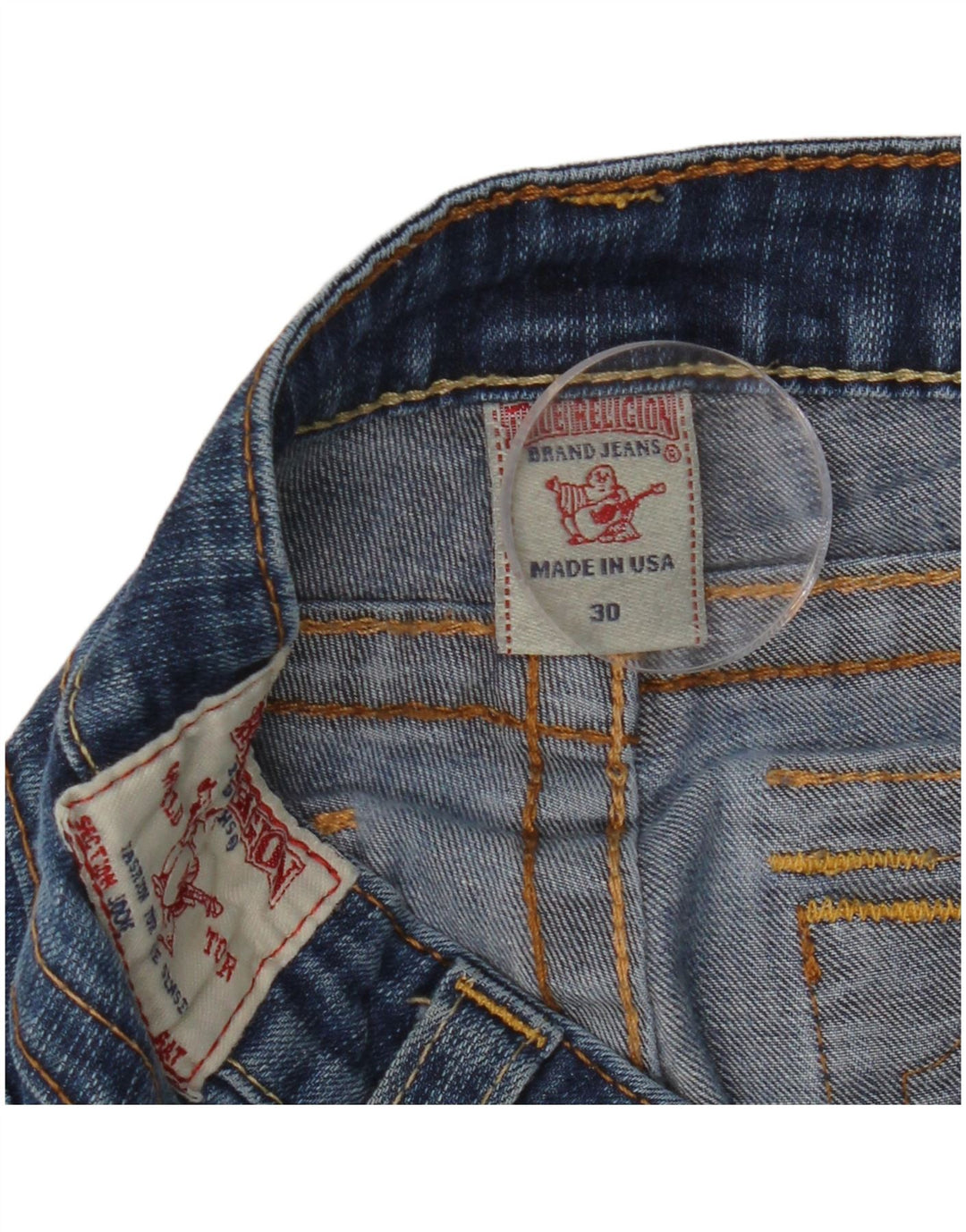 TRUE RELIGION Vaqueros ajustados para mujer W30 L30 Algodón azul