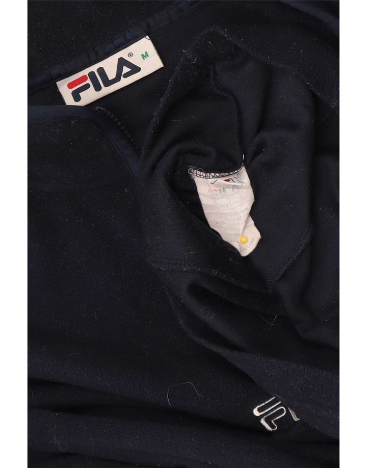 Fila Jersey de forro polar con cuello y cremallera para hombre Poliéster azul marino mediano
