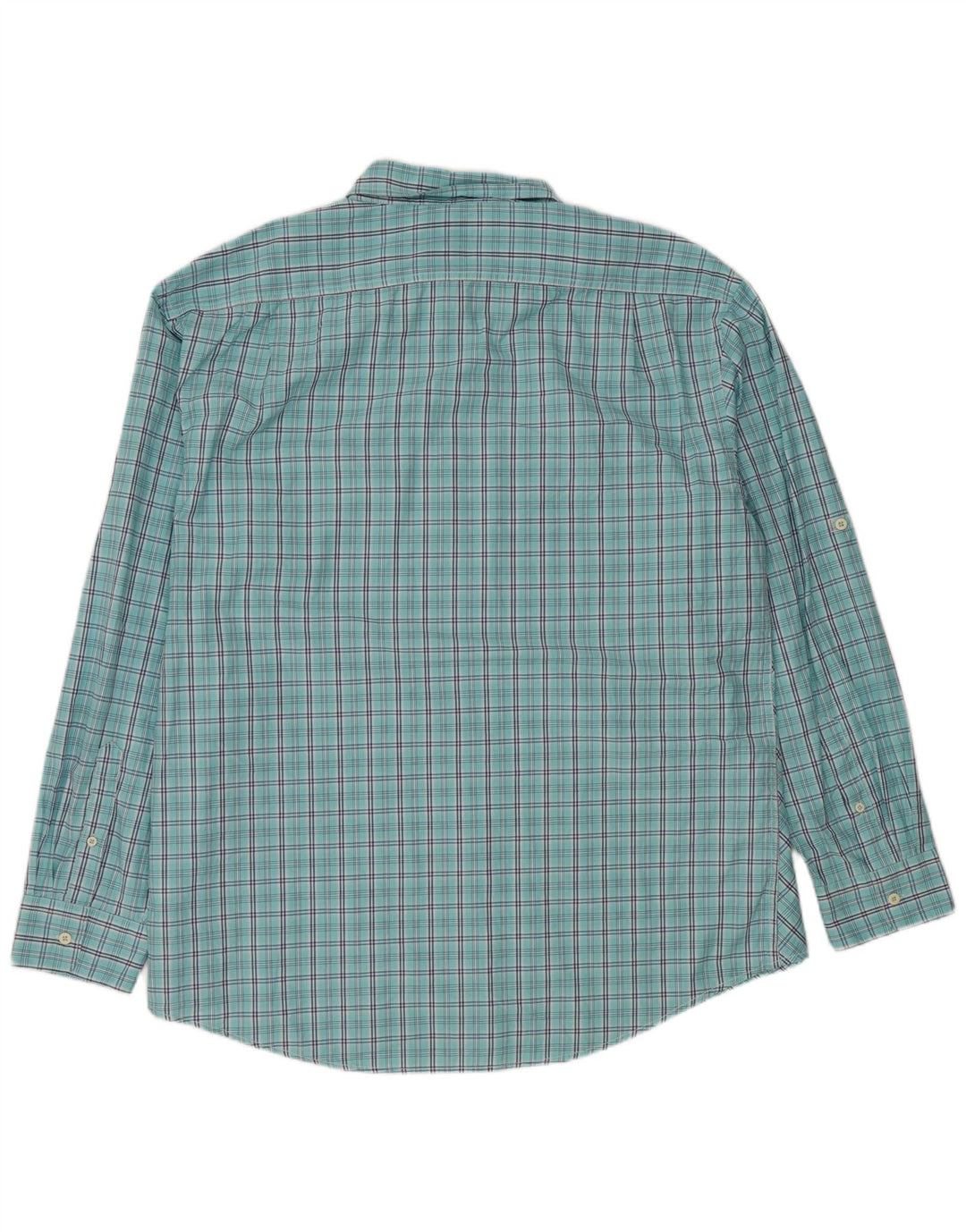 IZOD Mens Big & Tall Shirt 2XL Blue Check Cotton