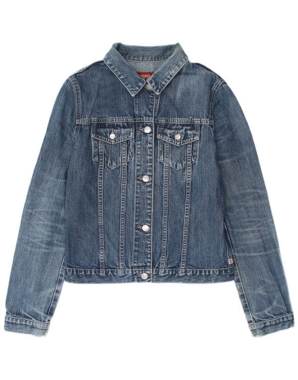 Carrera Chaqueta vaquera para mujer UK 12 Algodón azul medio
