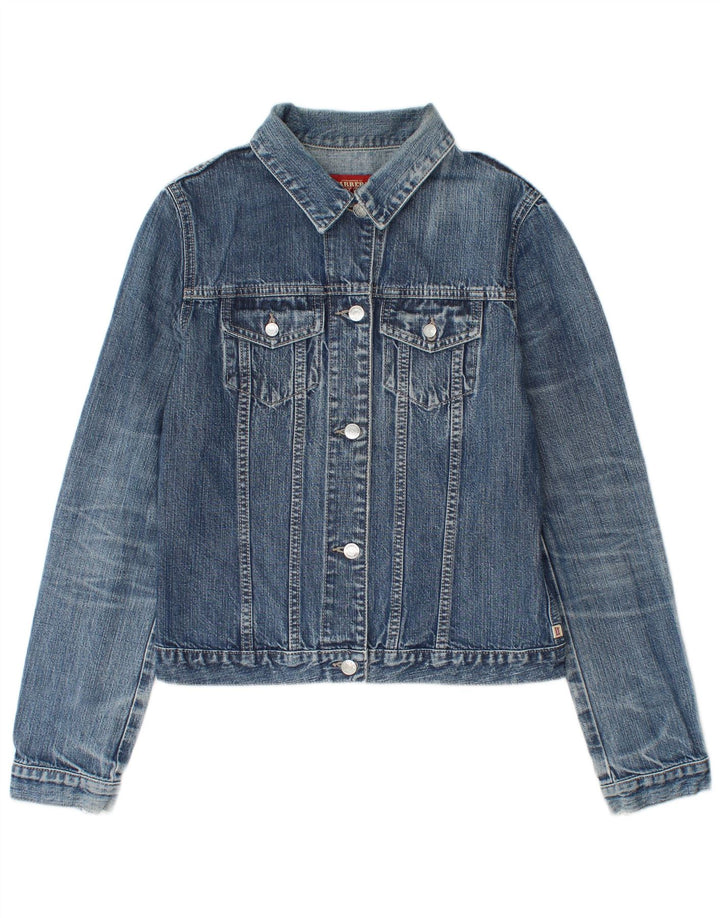 Carrera Chaqueta vaquera para mujer UK 12 Algodón azul medio