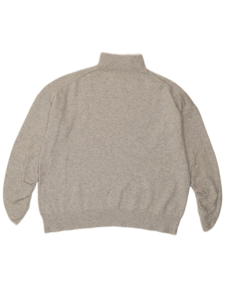 MINT VELVET Suéter tipo jersey con cuello alto para mujer UK 40 Gris medio moteado