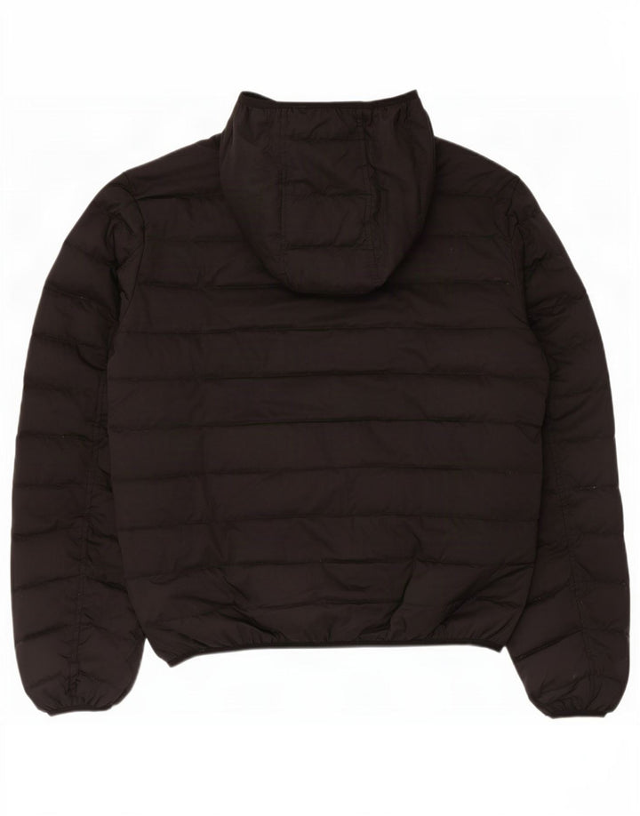 Diesel Chaqueta acolchada con capucha para hombre UK 42 XL Poliéster negro