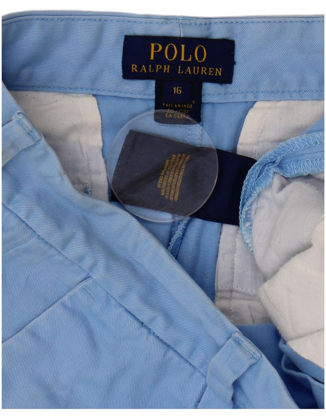 POLO RALPH LAUREN Pantalones cortos chinos para niño 15-16 años W30 Algodón azul