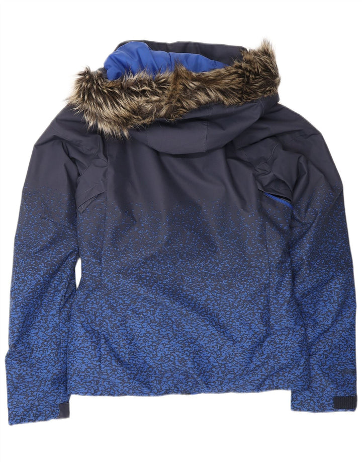 O'Neill Chaqueta cortavientos con capucha para mujer UK 10 Small Azul marino manchado