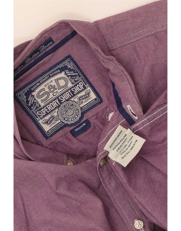 Camisa Superdry Hombre De Algodón Morado Medio