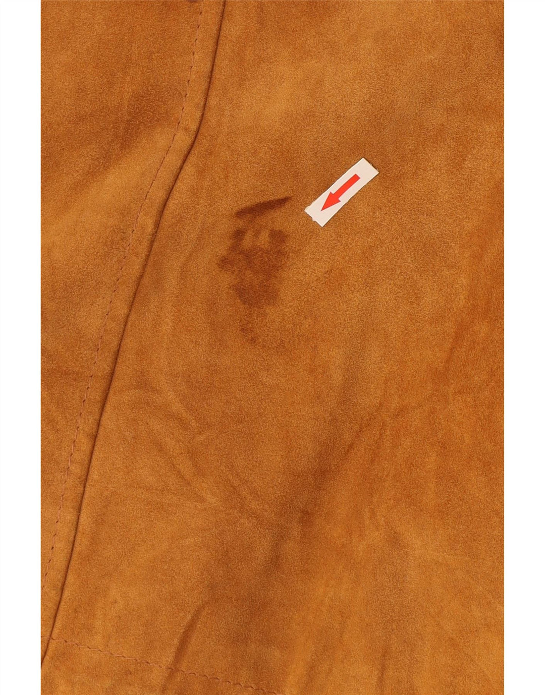 Vintage mujer con capucha ante Parka chaqueta EU 40 ante marrón medio
