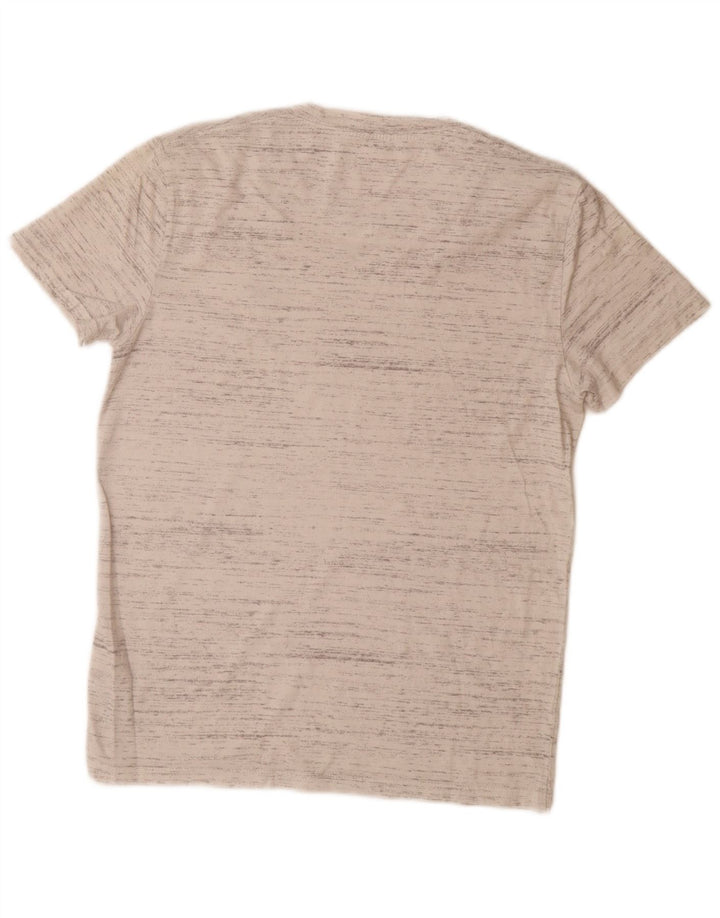 HOLLISTER Camiseta para hombre Top Small de algodón moteado en blanco roto