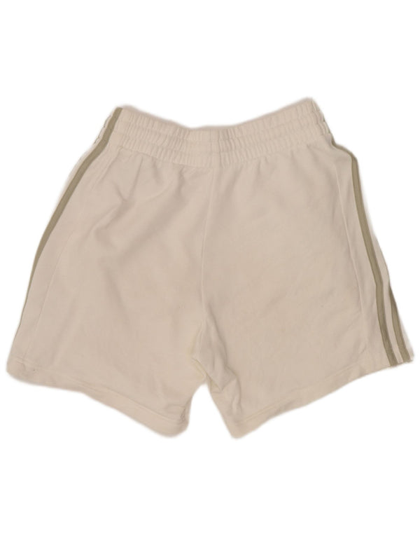 Adidas Pantalones cortos deportivos para mujer UK 8 Small White Cotton