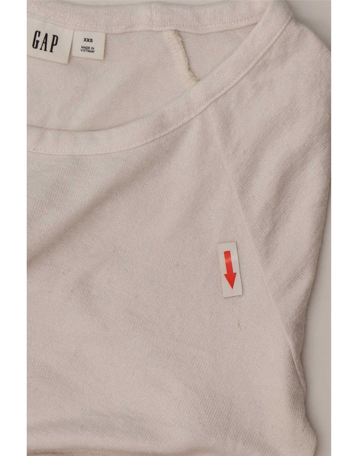 Blusa de gran tamaño para mujer Gap UK 2 2XS Algodón blanco