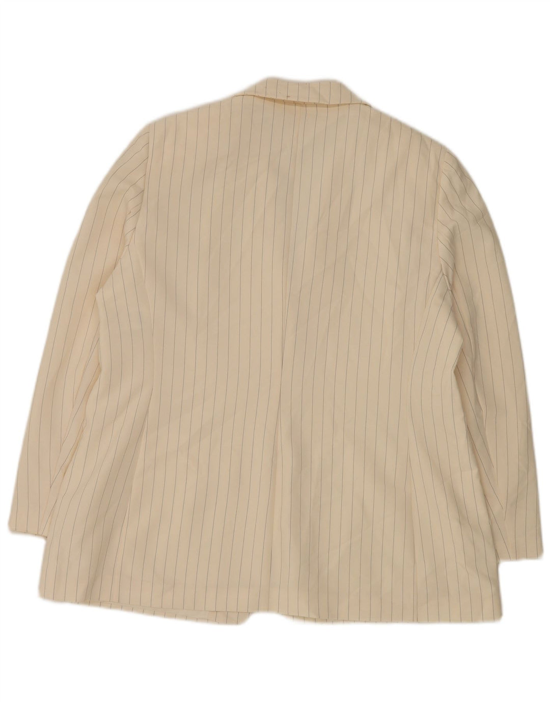 Marks & Spencer Chaqueta tipo blazer de 2 botones para mujer UK 20 2XL Blanco a rayas