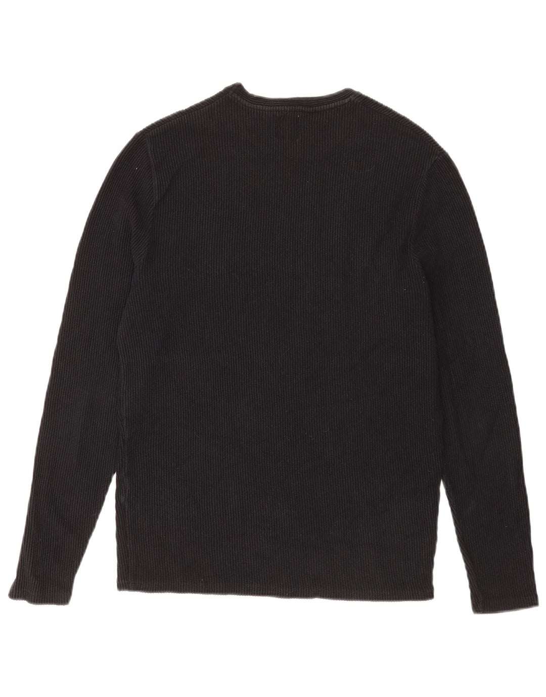 Zara Hombre Top Manga Larga Medio Negro Algodón