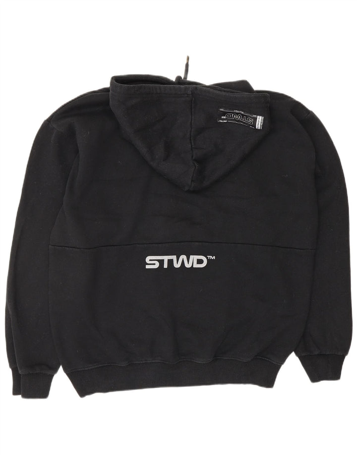 PULL & BEAR Hombre Sudadera con capucha estampada Medium Black