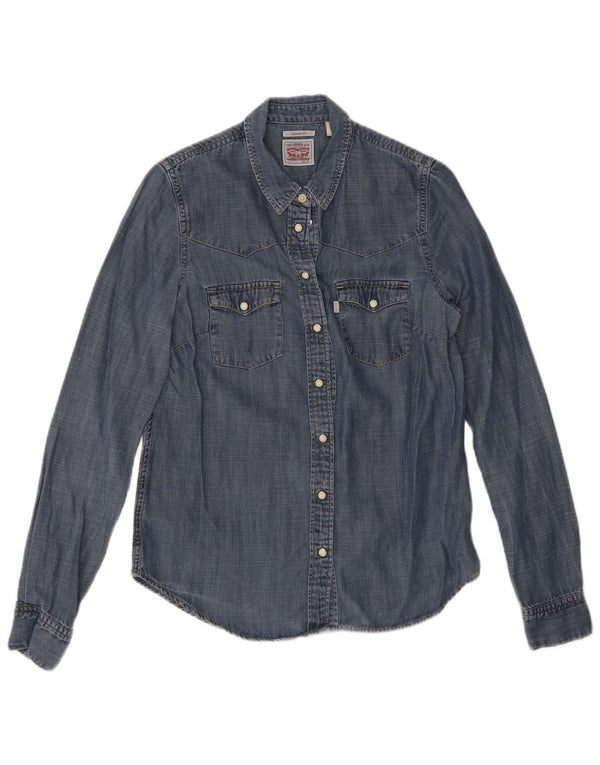 Levi's Camisa vaquera de corte clásico para mujer UK 6 XS Azul