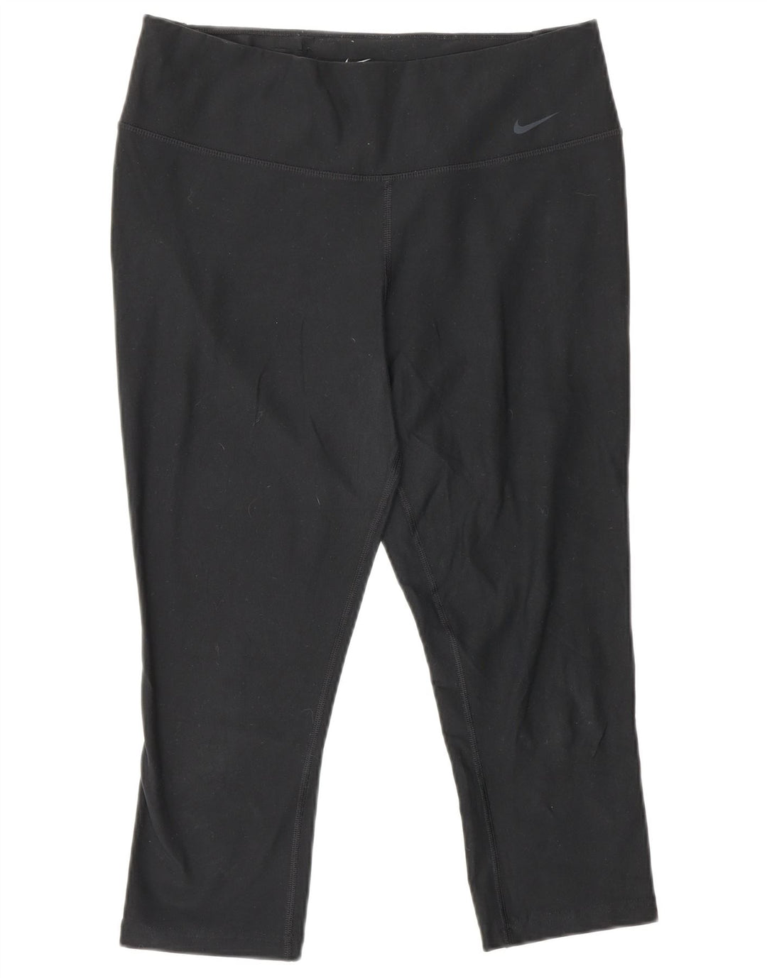 NIKE Leggings Capri Dri Fit para Mujer UK 14 Mediano Negro Poliéster