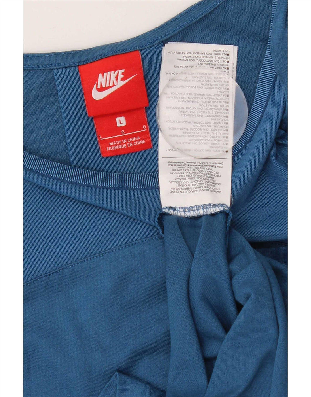 Nike - Camiseta sin mangas extragrande para mujer, talla 40, talla grande, algodón azul