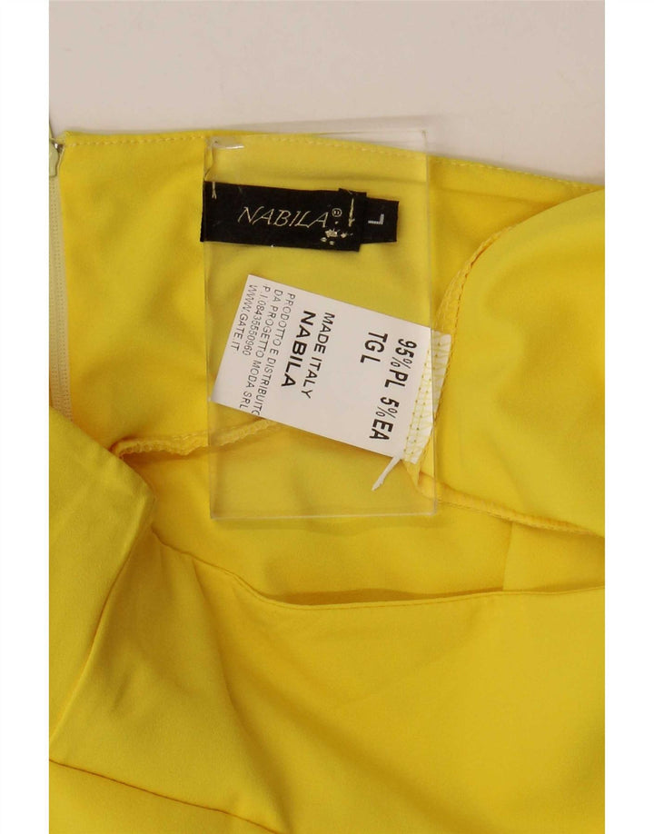 Nabila Minifalda Mujer Grande W32 Poliéster Amarillo
