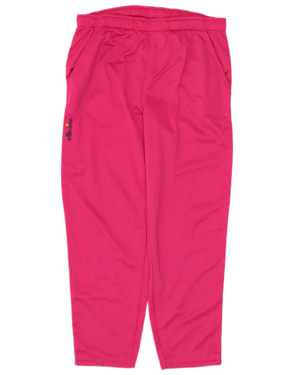 ELLESSE Womens Crop Tracksuit Trousers UK 14 Medium  Pink