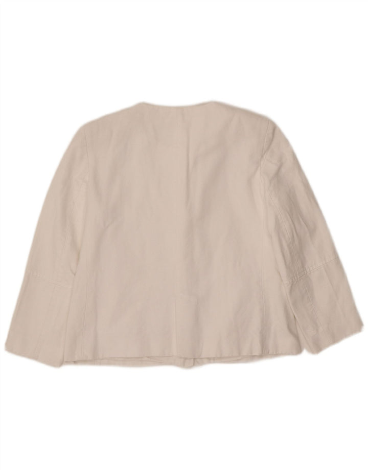 ZARA Chaqueta Blazer Mujer UK 6 XS Blanco