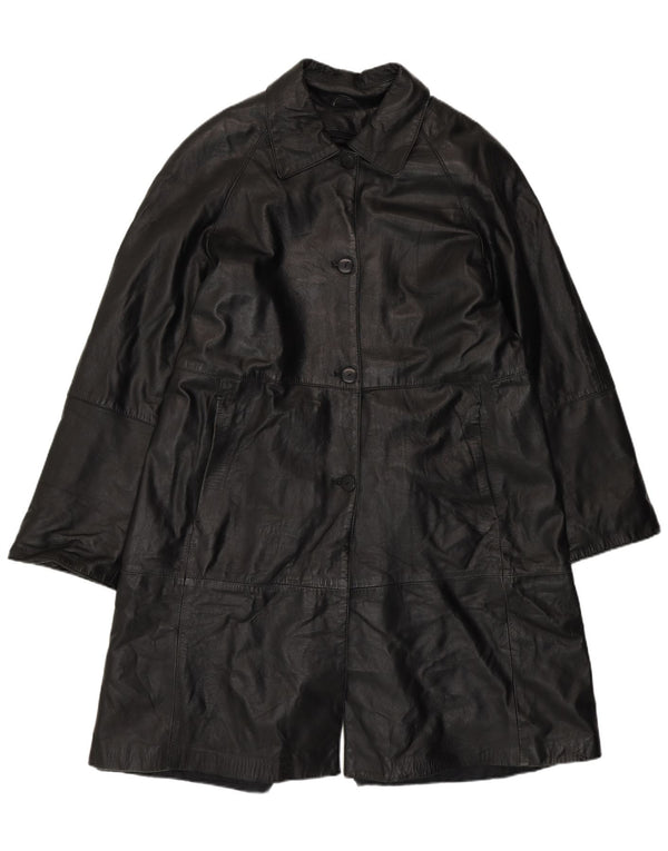 Olivieri Abrigo de piel Venezia para mujer IT 48 XL Cuero negro