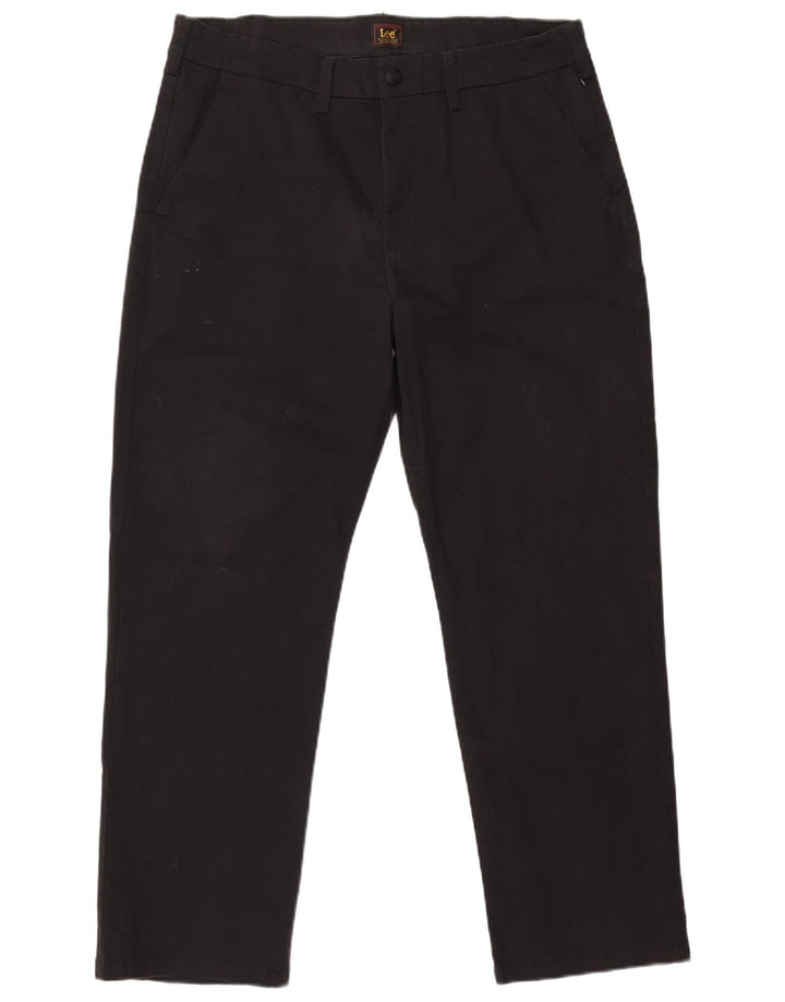 Pantalones chinos rectos Lee para hombre W36 L30 Algodón negro