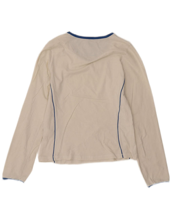 CHAMPION Top gráfico para mujer de manga larga UK 40 Grande Blanco