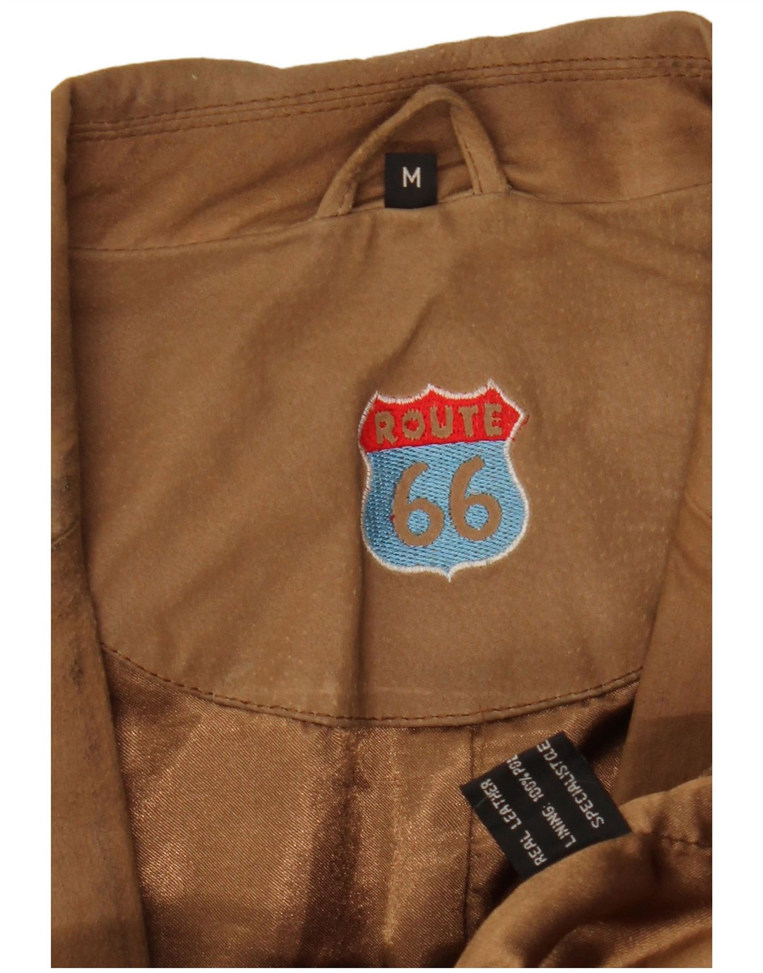 Route 66 Chaqueta tipo blazer de cuero con 2 botones para hombre UK 38 Marrón medio