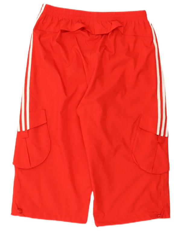 Adidas Bermudas Cargo para hombre, pantalones cortos deportivos, talla grande, nailon rojo