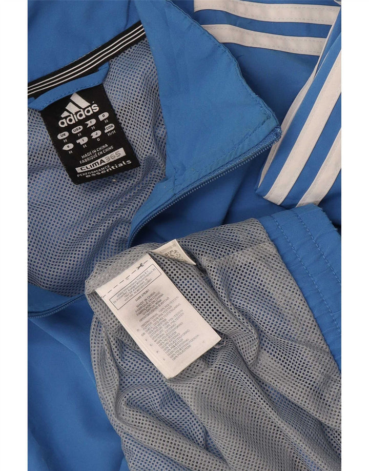 Adidas Hombre Chándal Top Chaqueta Azul Medio Poliéster Deportes