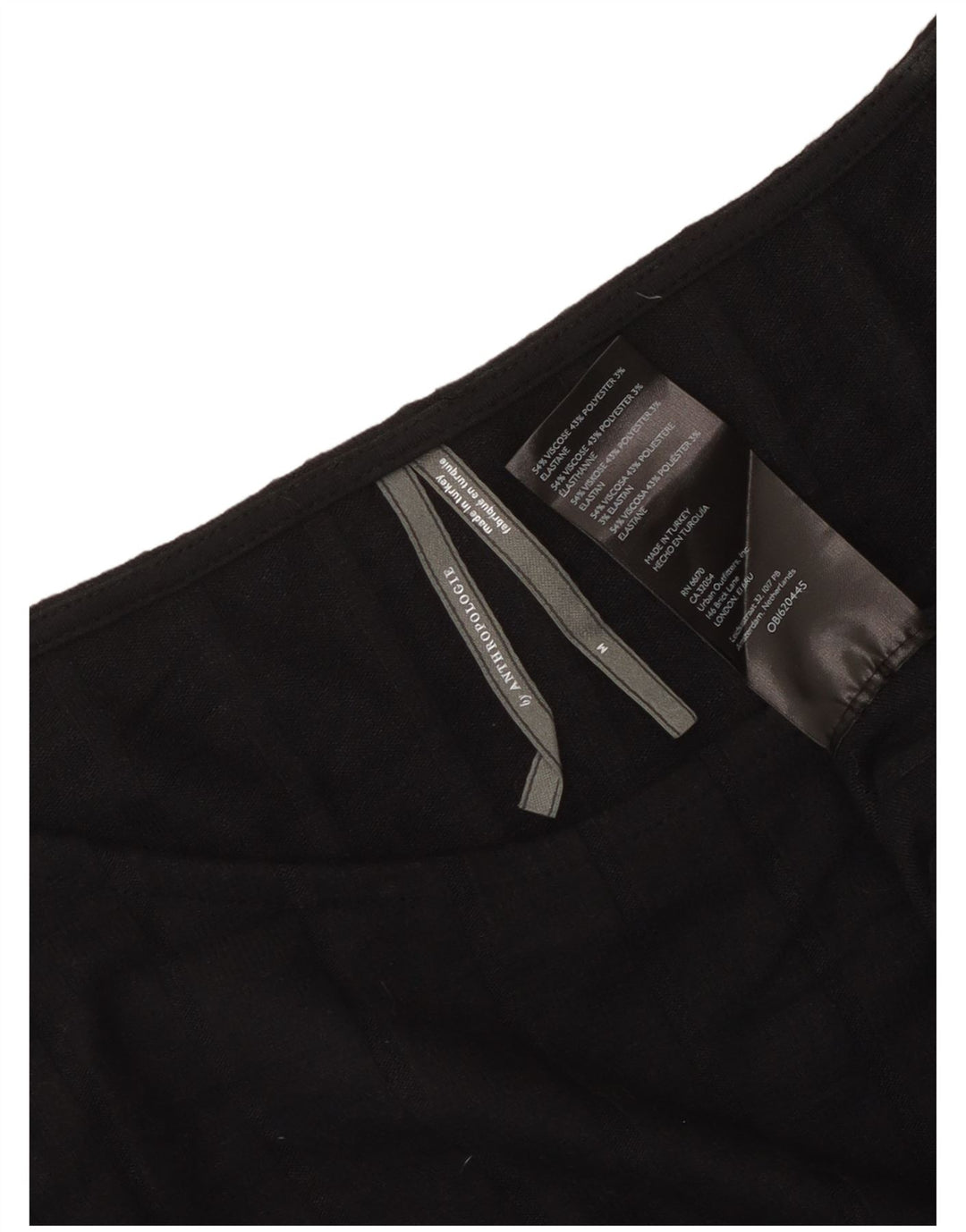Anthropologie Top para mujer de manga larga UK 42 Viscosa negra mediana