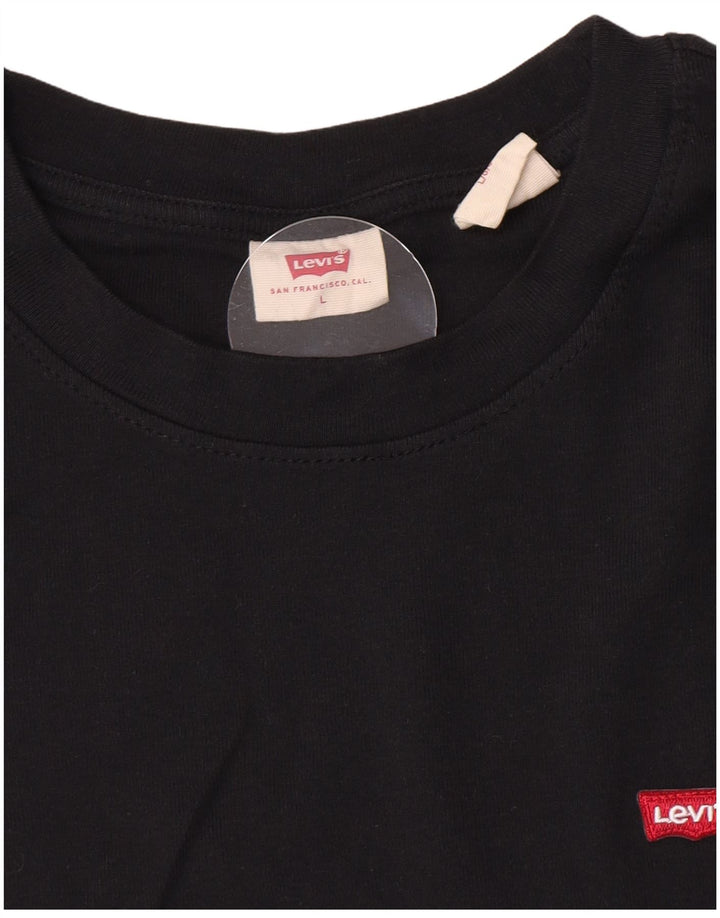 Levi's Top de manga larga para mujer UK 44 Grande Negro