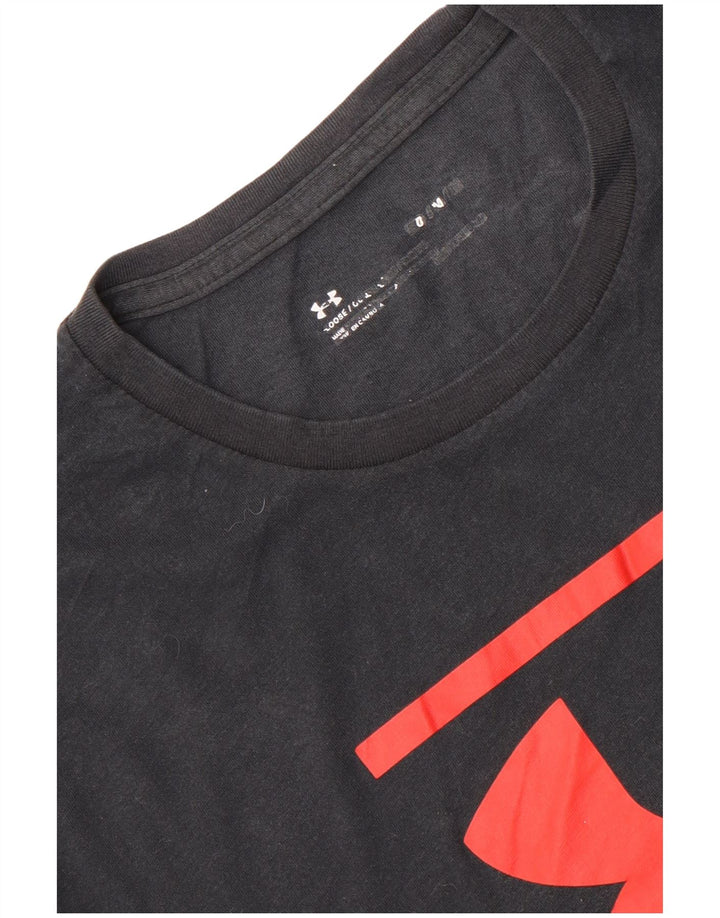 Under Armour Camiseta gráfica para hombre, parte superior mediana negra