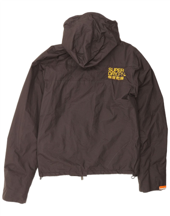 SUPERDRY Chaqueta cortavientos con capucha de gran tamaño para mujer UK 10 Small Brown