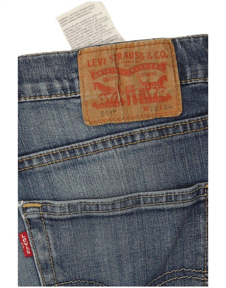 Levi's Hombre 511 Slim Jeans W32 L34 Algodón Azul