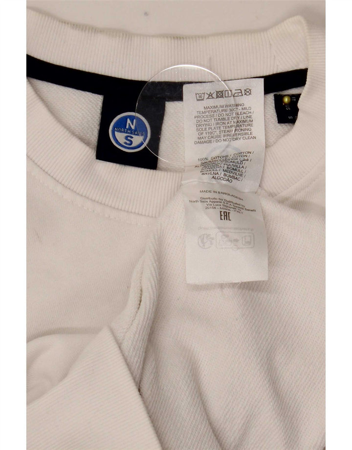 North Sails Sudadera Con Estampado Gráfico Para Hombre Jersey Pequeño De Algodón Blanco