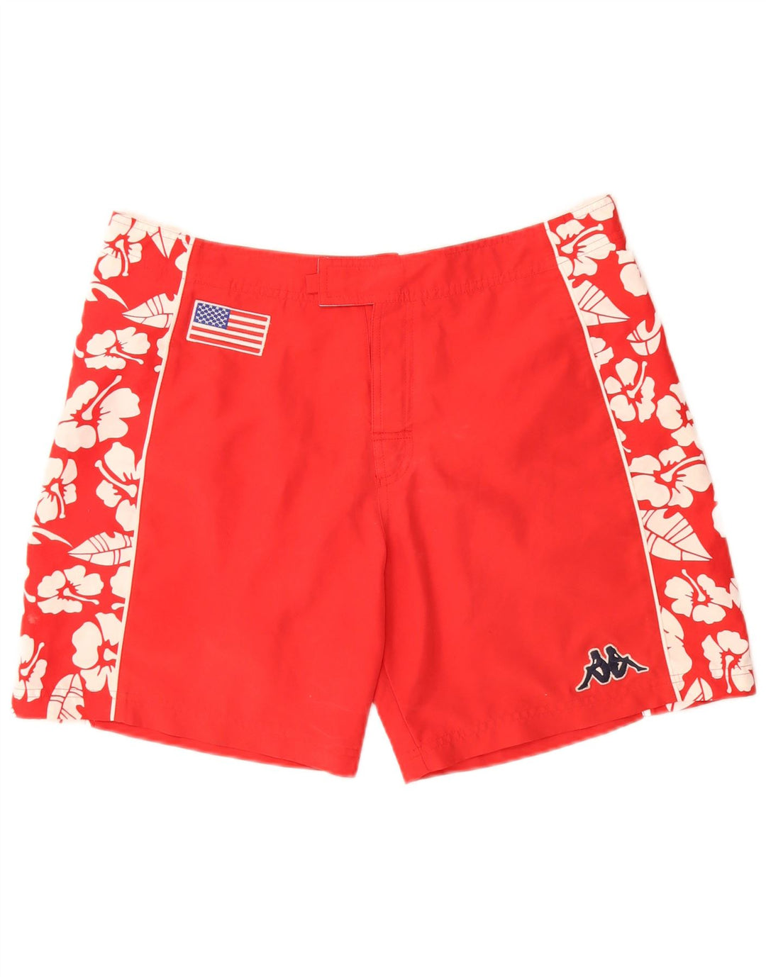 Kappa Mens Graphic Swim Shorts Grande Rojo Floral Poliéster