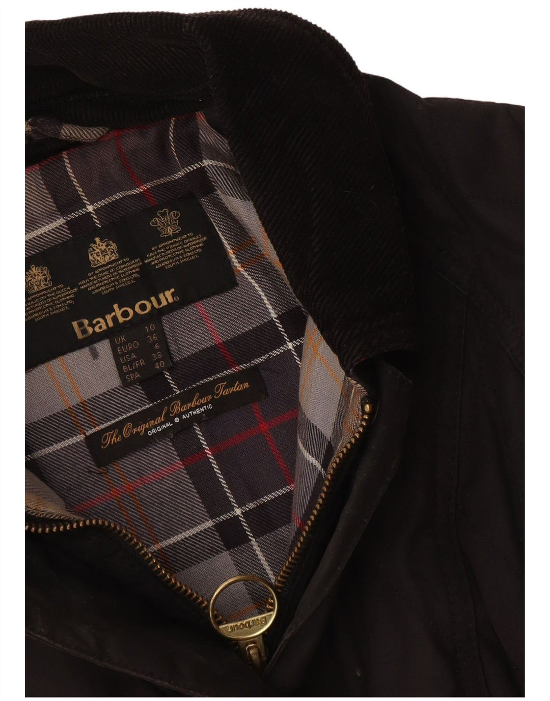 Barbour Chaqueta acolchada para mujer UK 10 Small Black