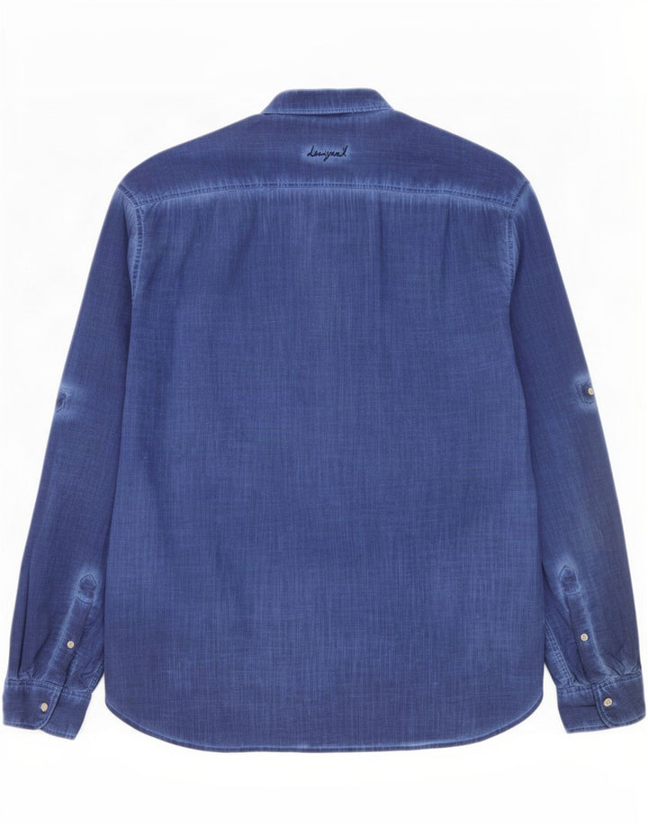 Desigual Mens Graphic Pullover Shirt 2XL Azul Marino Algodón