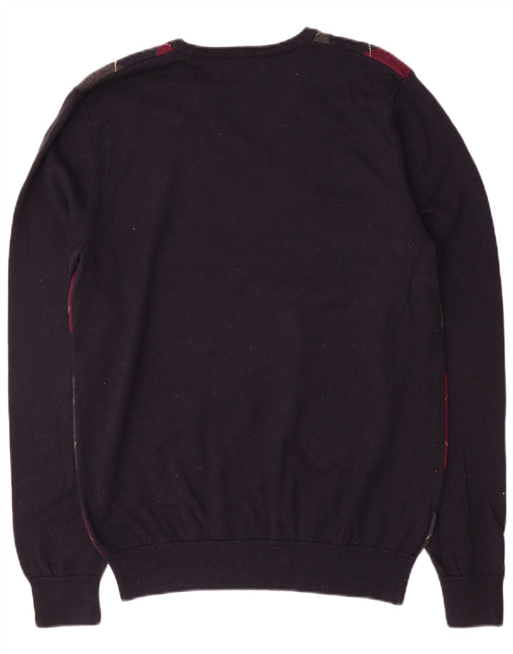 Fred Perry Jersey Con Cuello En V Para Hombre Azul Marino Medio Argyle/Diamante