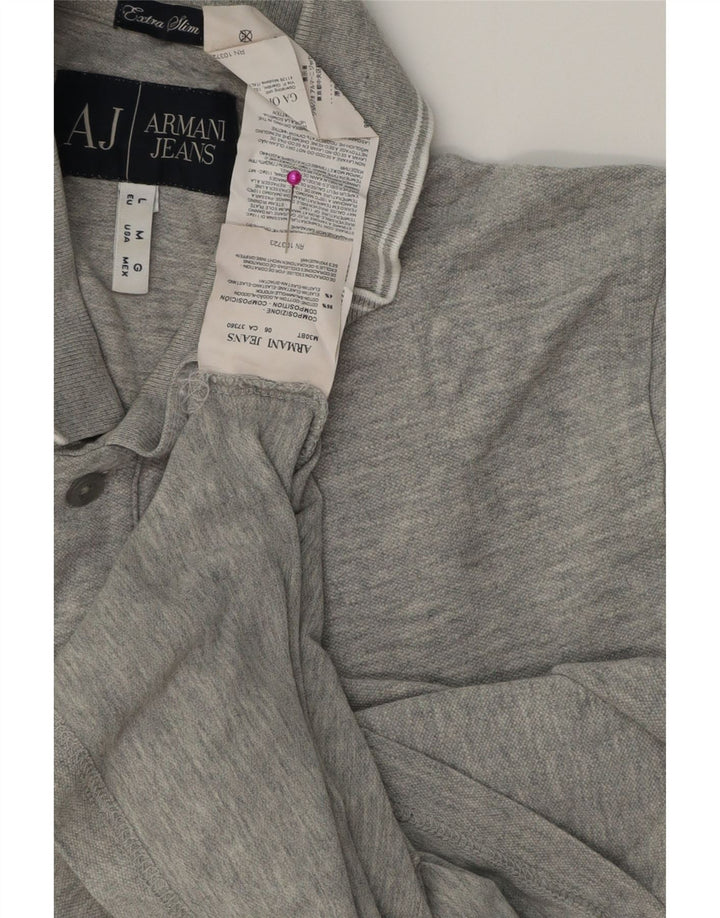 Armani Jeans Polo Extra Slim Fit De Algodón Gris Medio Para Hombre