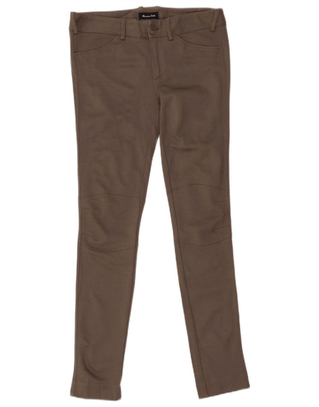 MASSIMO DUTTI Pantalones Casuales Pitillo Mujer EU 36 XS W26 L29 Caqui Modal