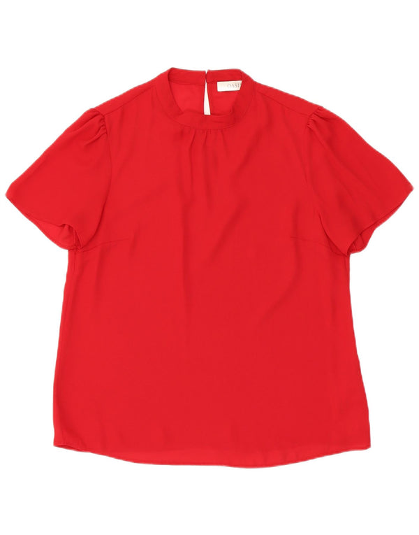 Blusa Oasis para mujer Top UK 42 Poliéster rojo medio