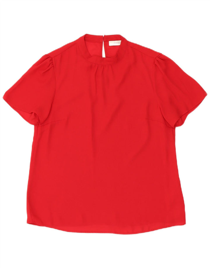 Blusa Oasis para mujer Top UK 42 Poliéster rojo medio